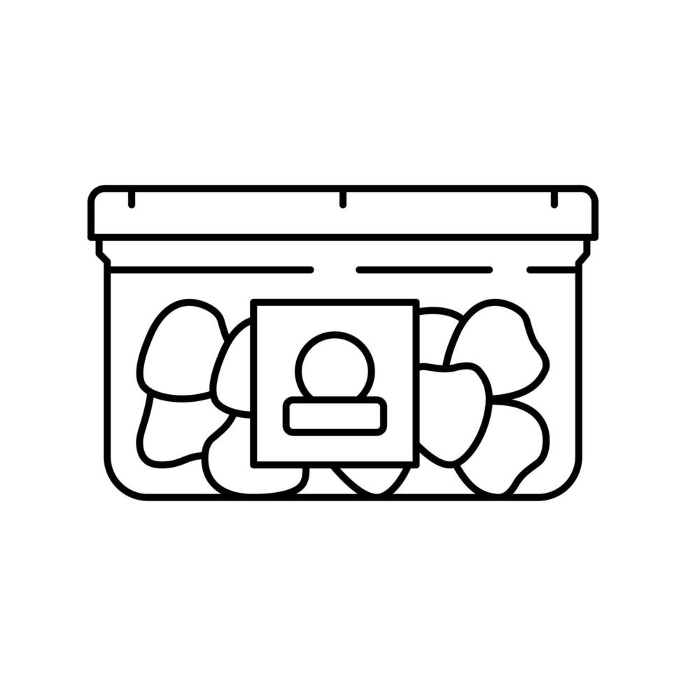 illustration vectorielle de l'icône de la ligne de fraises emballées vecteur