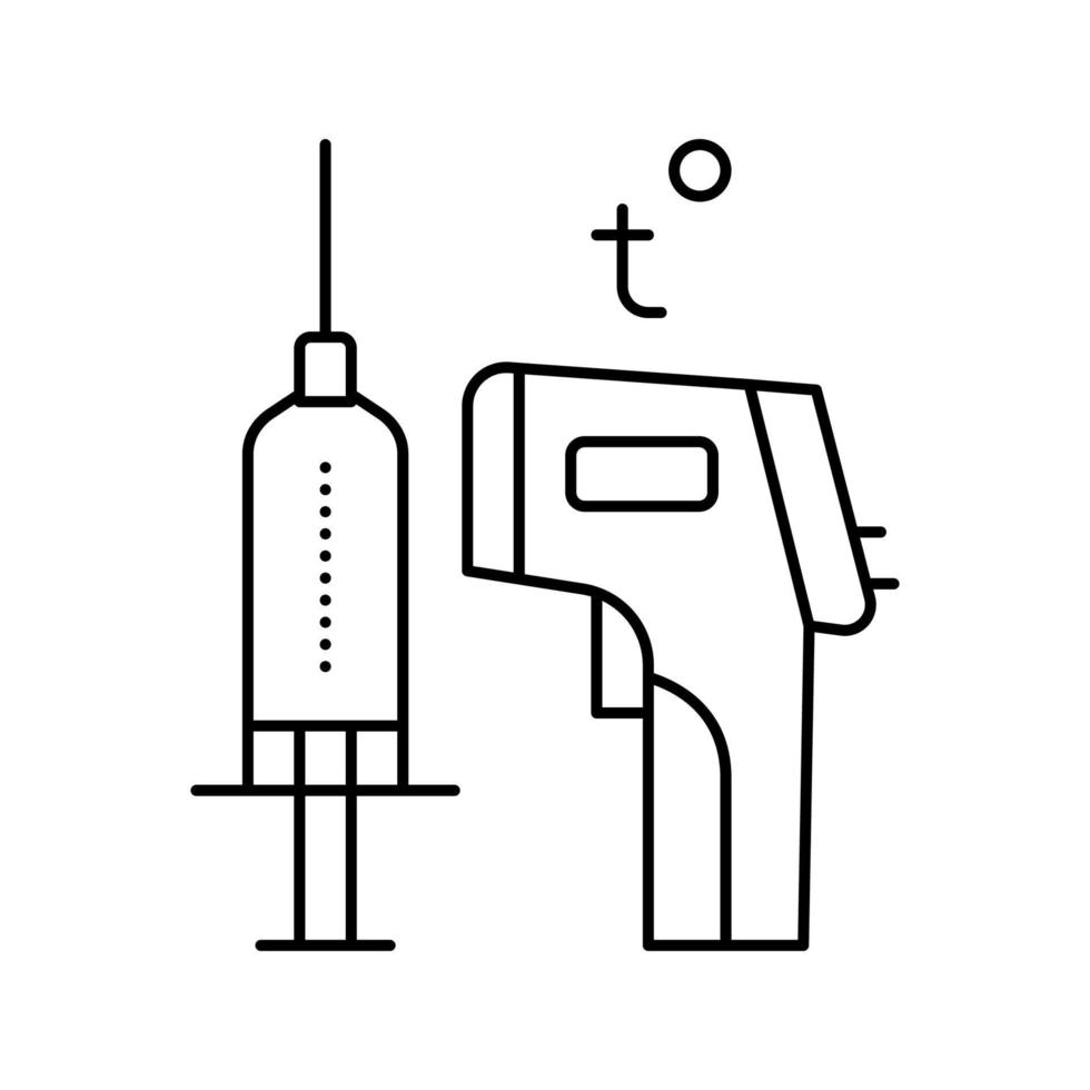illustration vectorielle de l'icône de la ligne de prévention des maladies vecteur