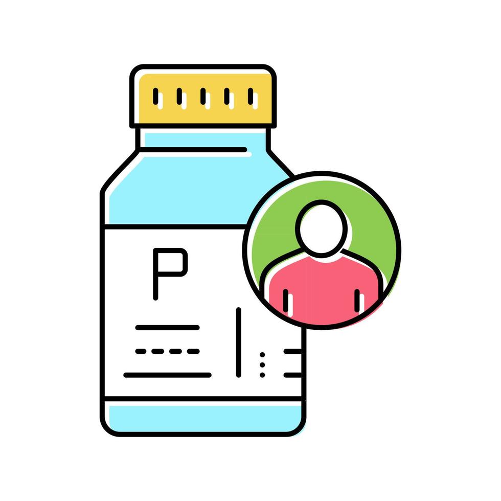 conteneur probiotiques couleur icône illustration vectorielle vecteur