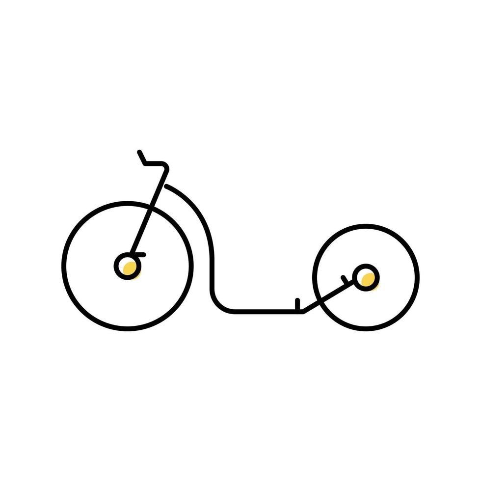 illustration vectorielle d'icône de couleur de vélo d'essai vecteur