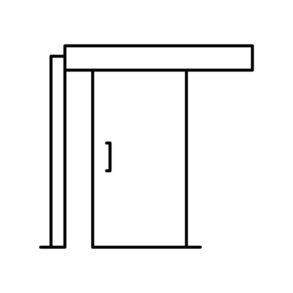 illustration vectorielle d'icône de ligne de porte coulissante vecteur