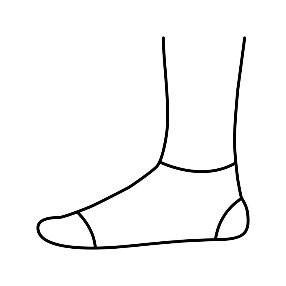 icône de ligne de chaussette extra basse illustration vectorielle isolée vecteur