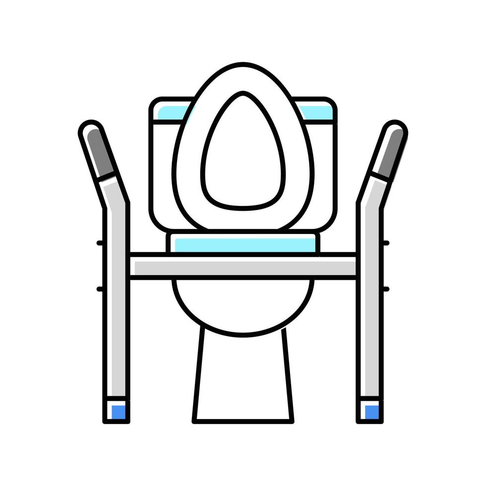 illustration vectorielle d'icône de couleur médicale de siège de toilette vecteur