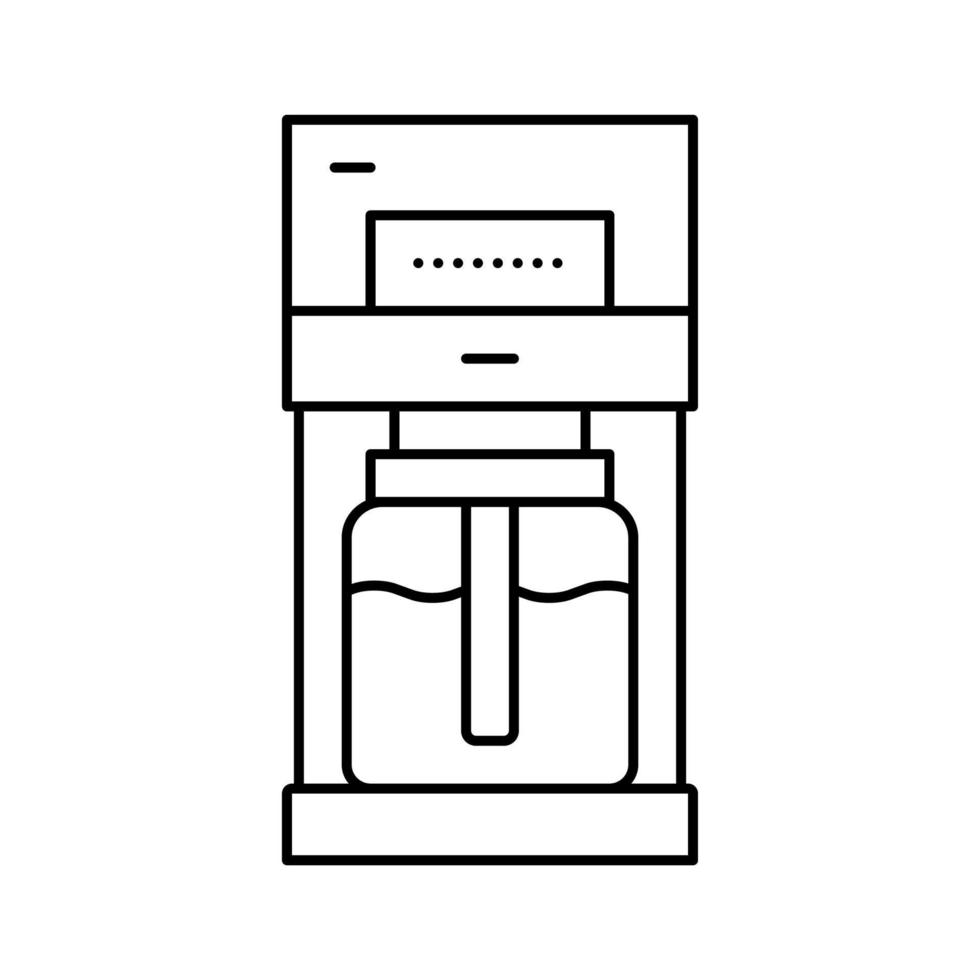 illustration vectorielle de l'icône de la ligne de la machine à café goutte à goutte vecteur