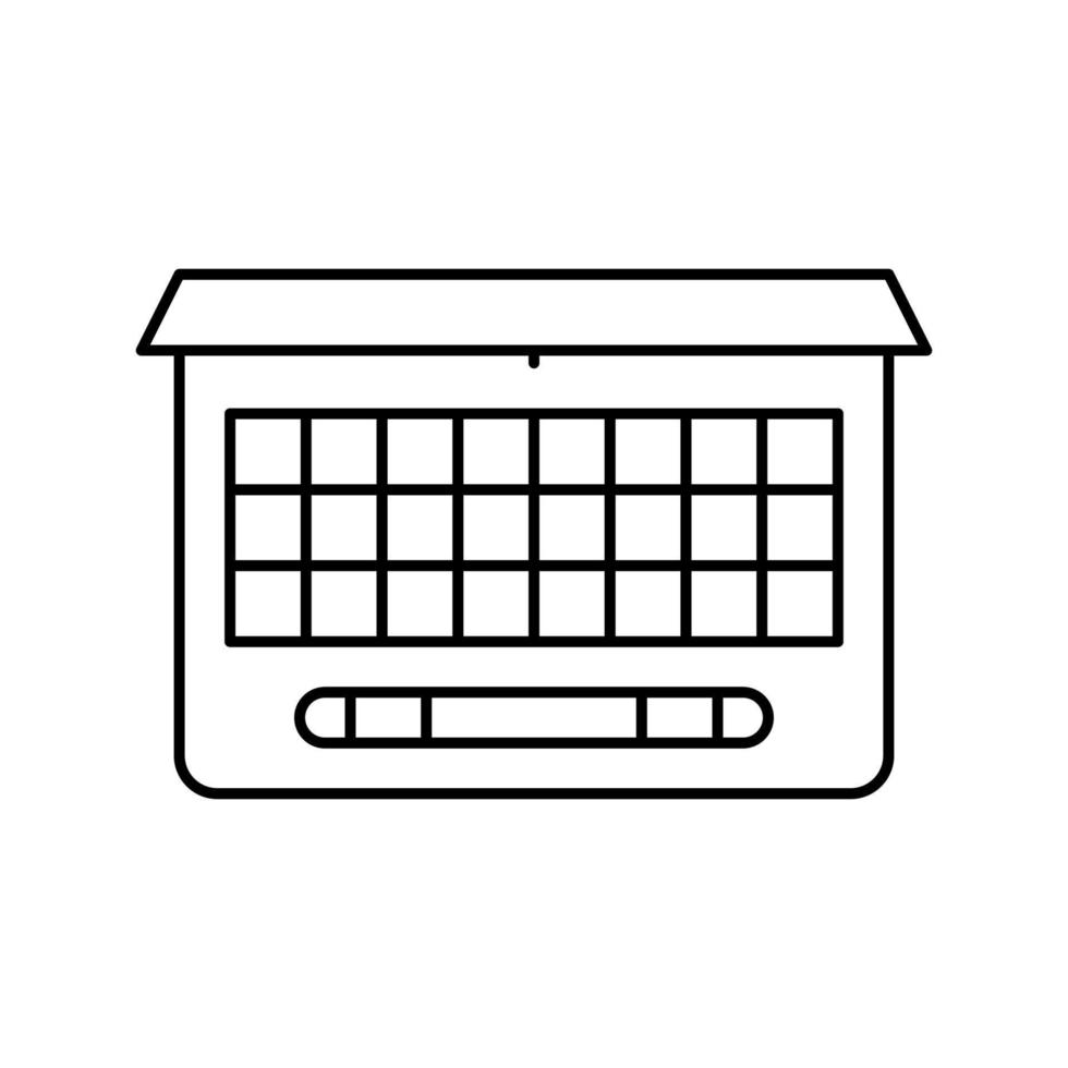 illustration vectorielle d'icône de ligne de jeu de fard à paupières vecteur