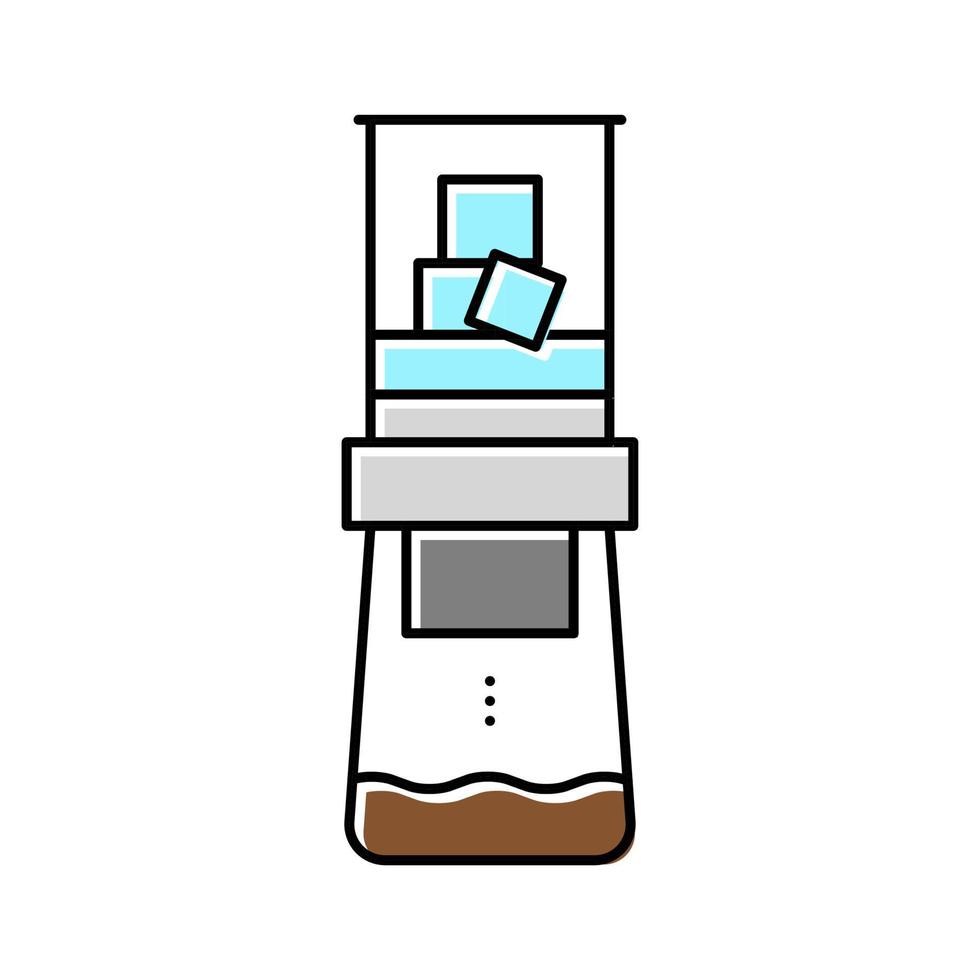 icône de couleur de cafetière goutte à goutte de glace illustration vectorielle vecteur