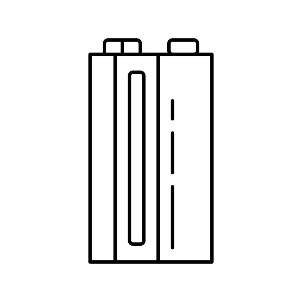 illustration vectorielle de l'icône de la ligne d'énergie de la batterie pp3 vecteur