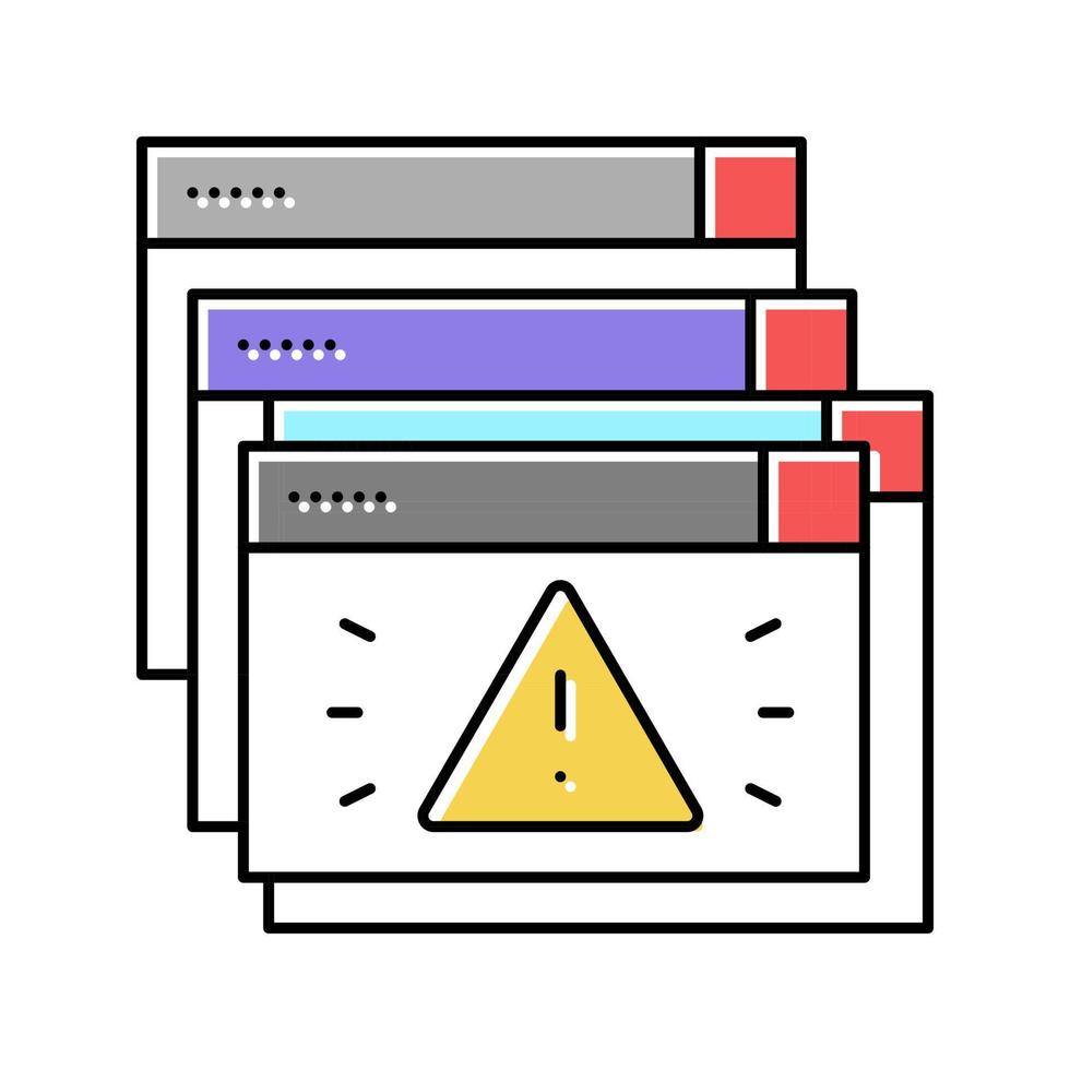 illustration vectorielle de l'icône de couleur de la technologie de sécurité du programme vecteur