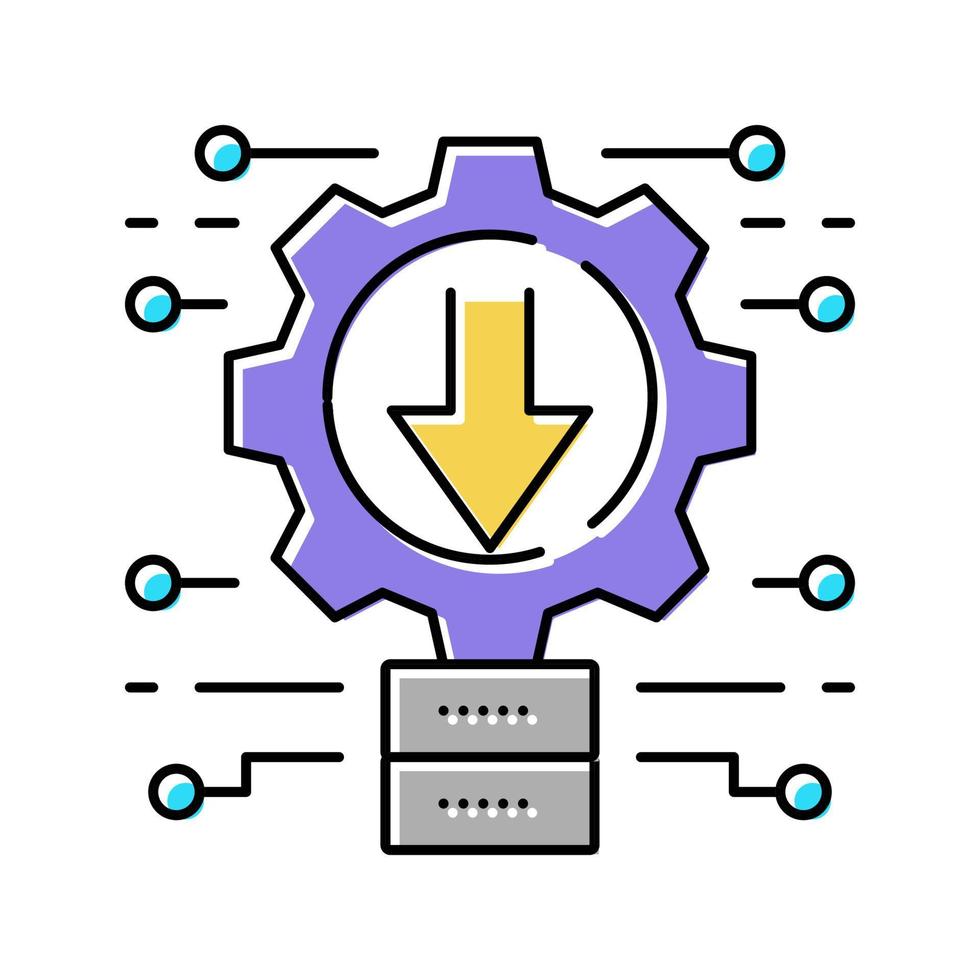 illustration vectorielle de l'icône de couleur du système d'intégration vecteur