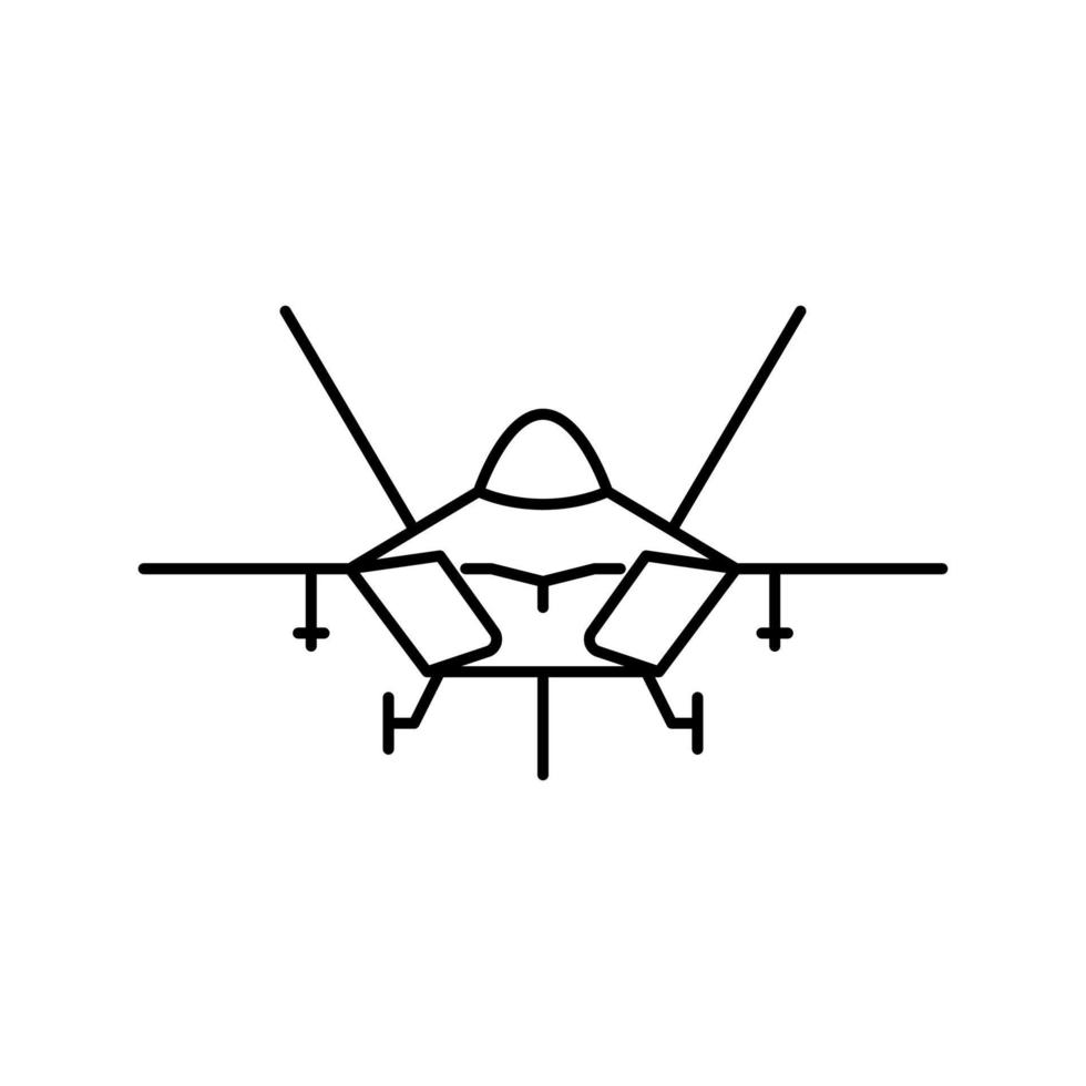 illustration vectorielle de l'icône de la ligne du véhicule de transport à réaction vecteur
