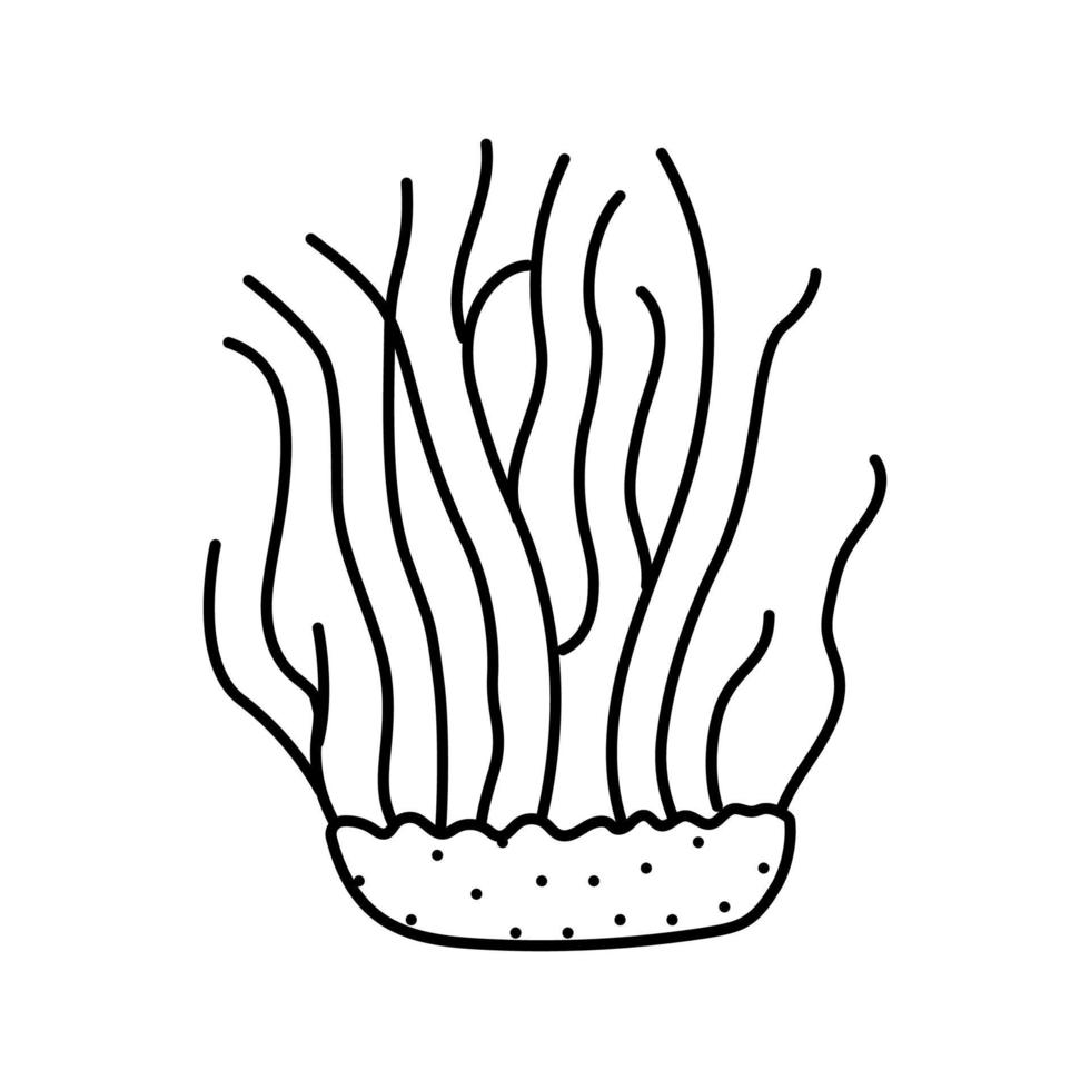 illustration vectorielle de l'icône de la ligne de champignons cordyceps vecteur