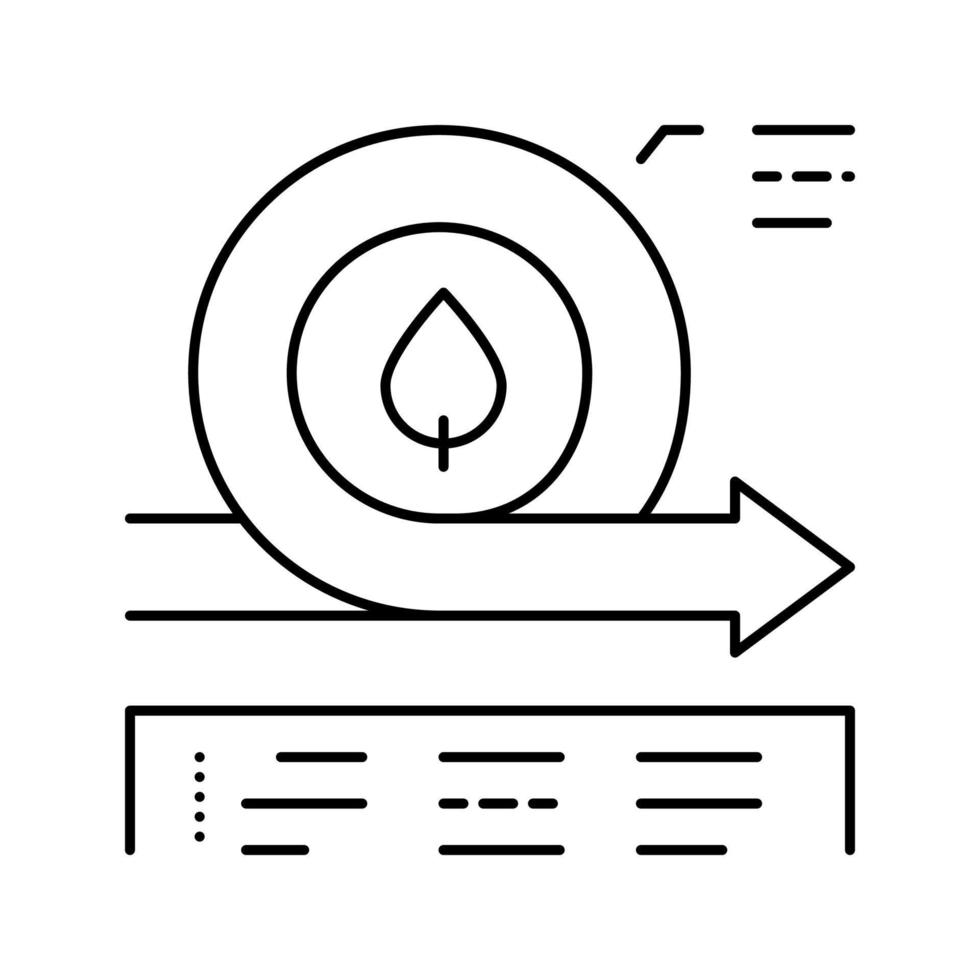 illustration vectorielle de l'icône de la ligne de l'économie circulaire de l'environnement vecteur