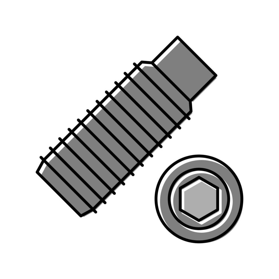 définir l'illustration vectorielle de l'icône de couleur de vis vecteur