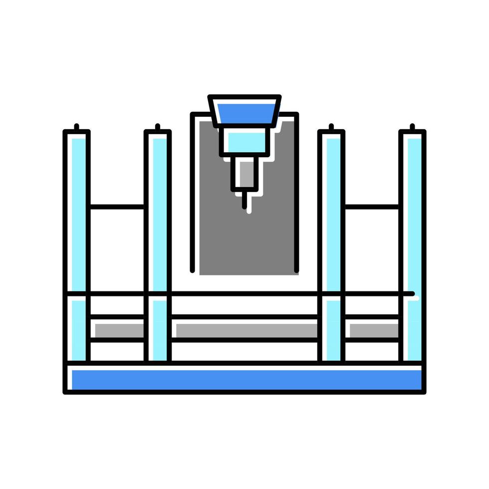 illustration vectorielle d'icône de couleur de machine de soudage bout à bout vecteur