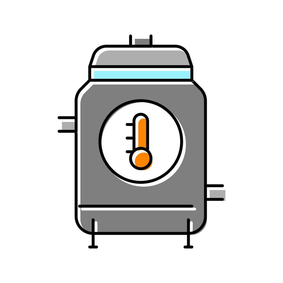 illustration vectorielle d'icône de couleur de production de bière de chauffage vecteur