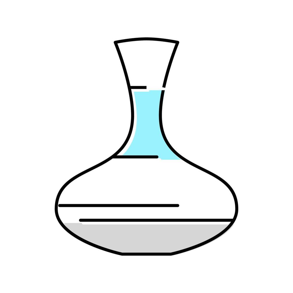 décanteur pour l'illustration vectorielle de l'icône de couleur de l'eau vecteur