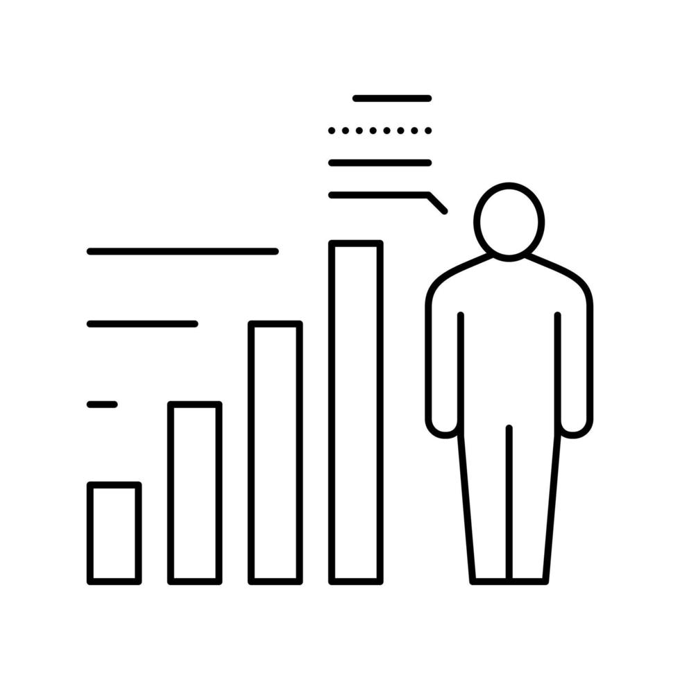 illustration vectorielle de compétence expert ligne icône vecteur