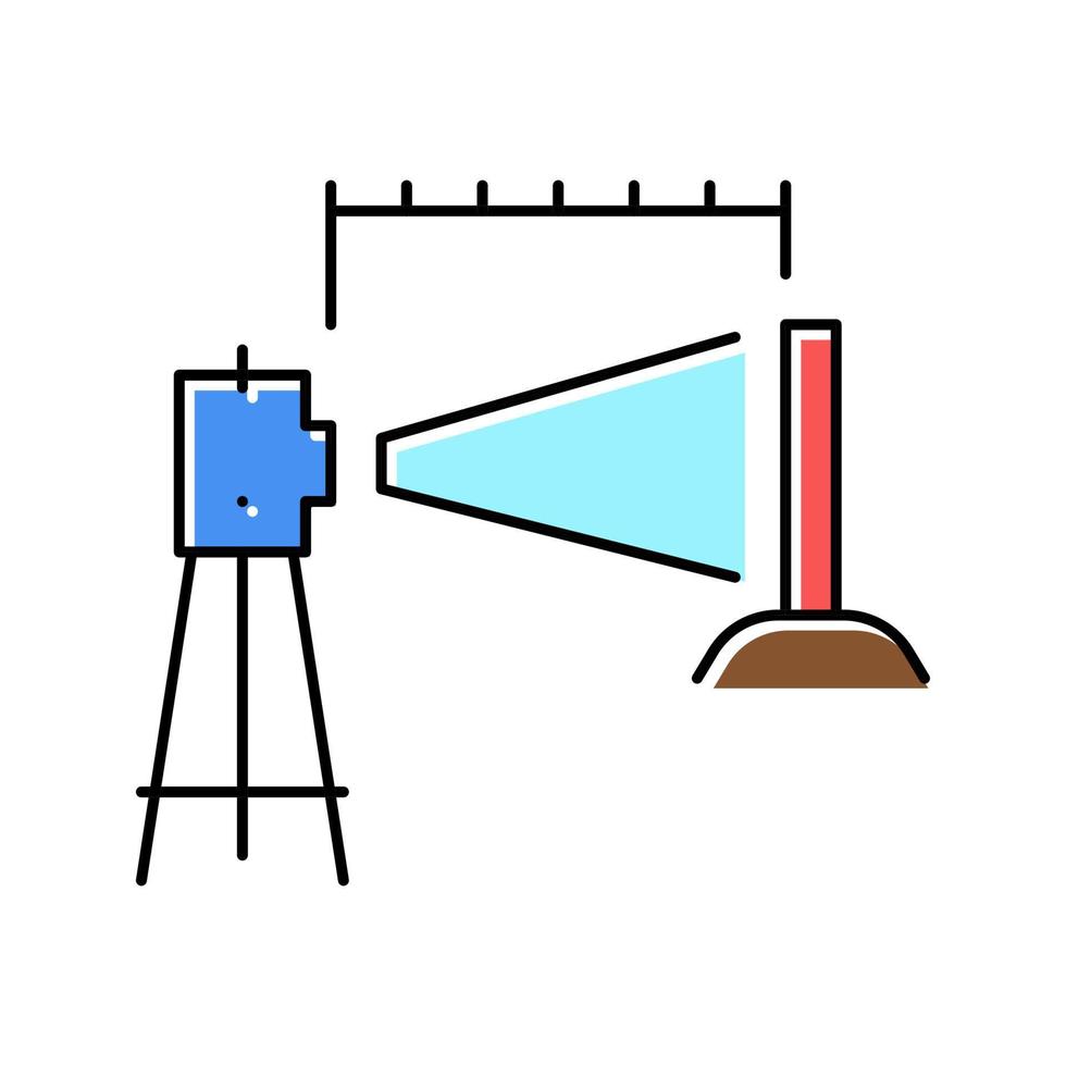 illustration vectorielle de l'icône de couleur de niveau laset vecteur