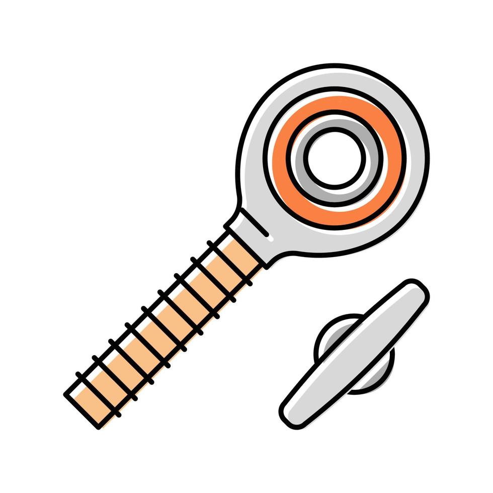 illustration vectorielle d'icône de couleur de boulon d'extrémité de tige vecteur