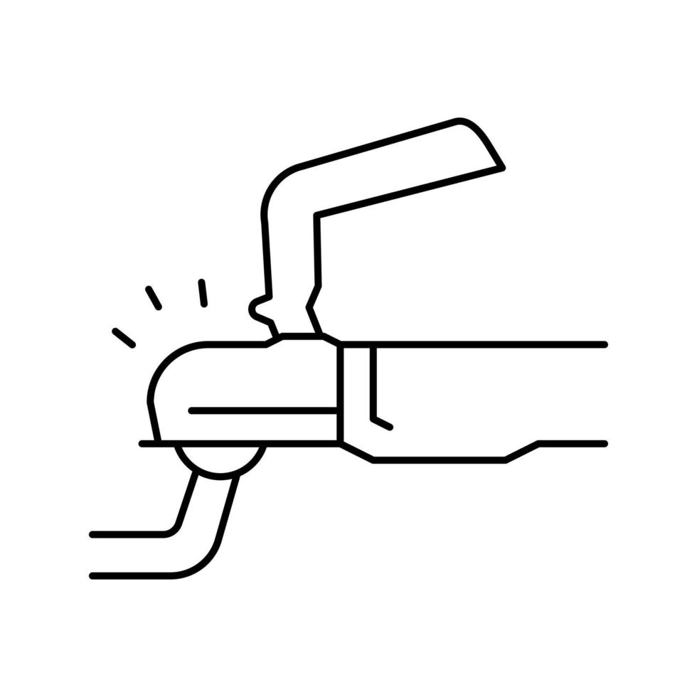 remorque d'attelage avec illustration vectorielle d'icône de ligne de voiture vecteur