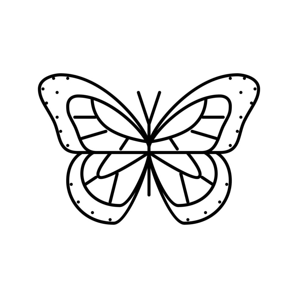 papillon printemps ligne icône illustration vectorielle vecteur