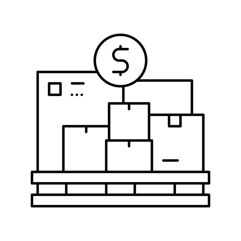 illustration vectorielle de l'icône de la ligne de service d'approvisionnement vecteur