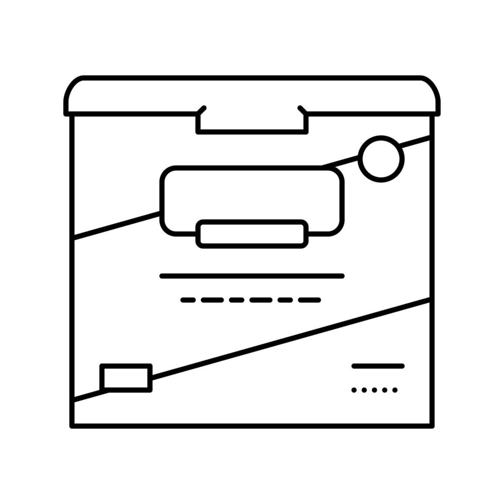 illustration vectorielle de l'icône de la ligne de lait en poudre pour bébé vecteur
