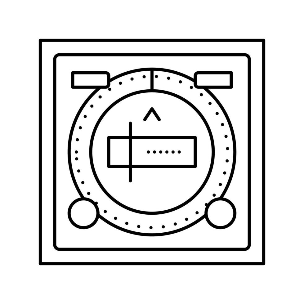 illustration vectorielle de l'icône de la ligne de la boussole électronique vecteur