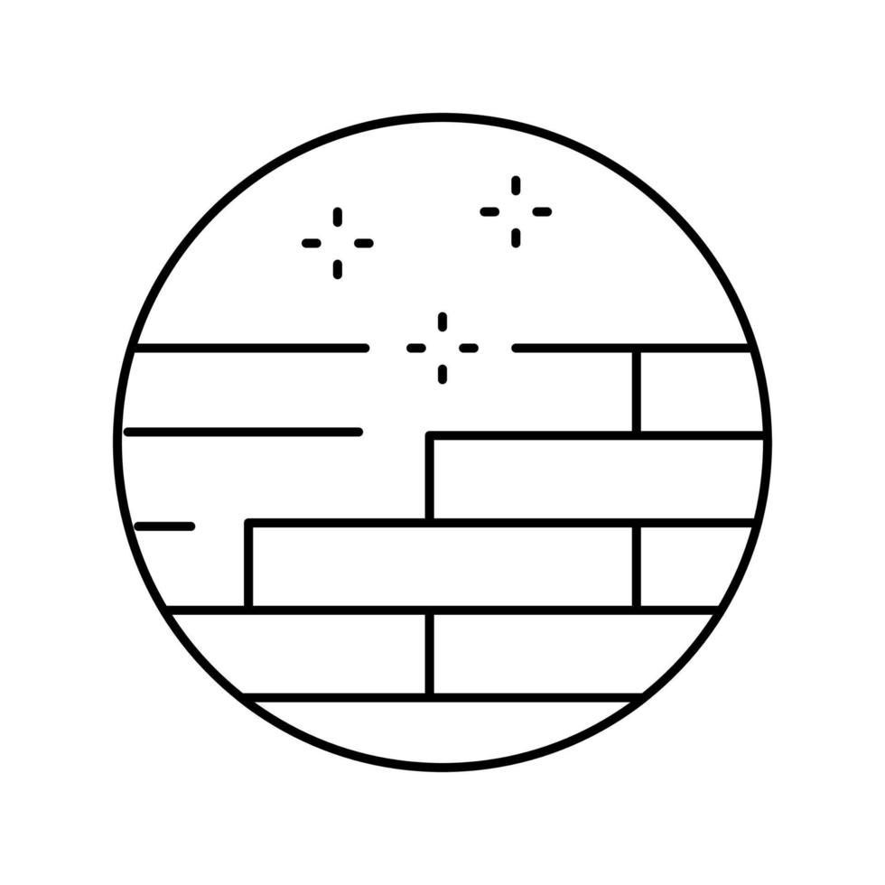 illustration vectorielle de l'icône de la ligne de finition du plancher de bois franc vecteur