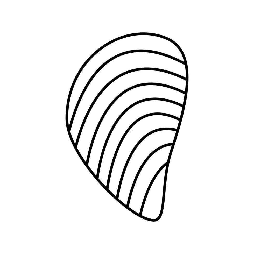 moules océan ligne icône illustration vectorielle vecteur
