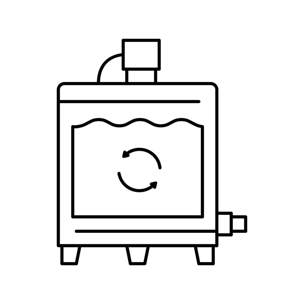 équipement de préparation de l'icône de la ligne de production de fromage de processus illustration vectorielle vecteur