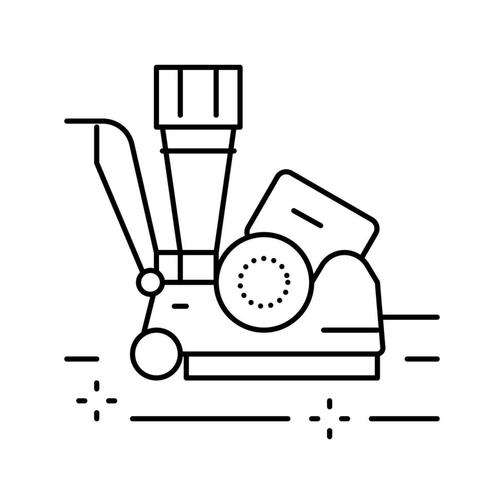 illustration vectorielle d'icône de ligne d'équipement de ponçage sans poussière vecteur