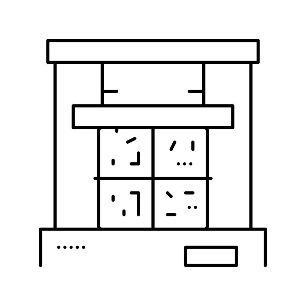 en appuyant sur l'illustration vectorielle de l'icône de la ligne d'aluminium vecteur