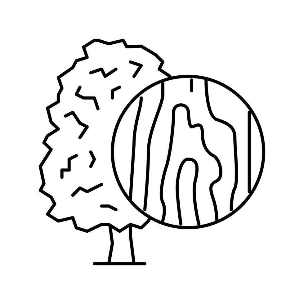 illustration vectorielle d'icône de ligne de bois d'érable vecteur