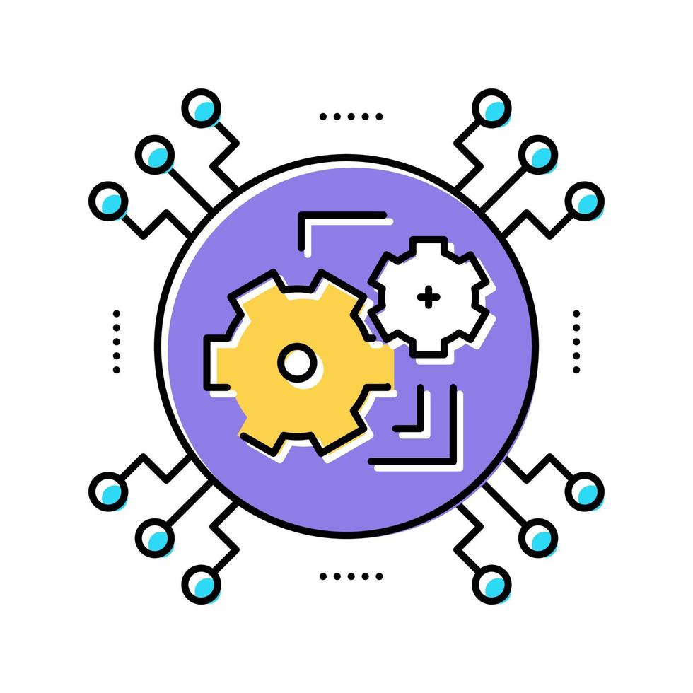 technologie système couleur icône illustration vectorielle vecteur