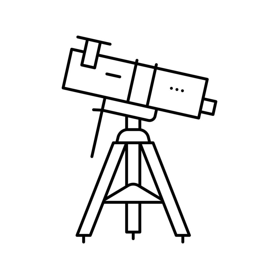 illustration vectorielle de l'icône de la ligne du planétarium réflecteur vecteur