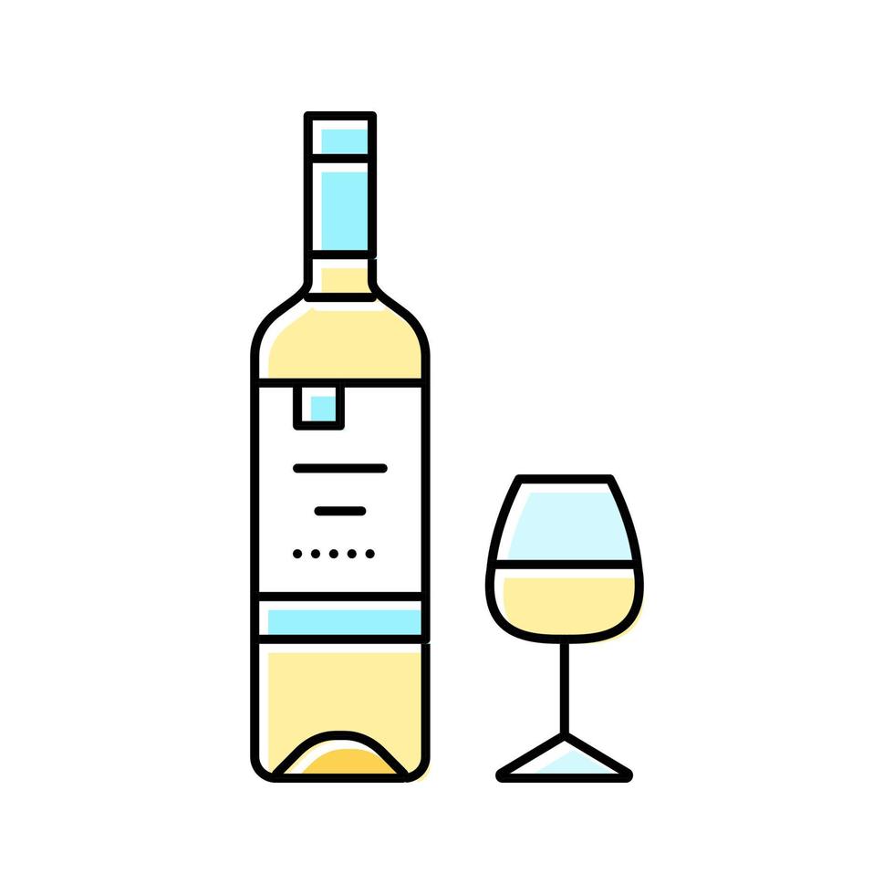 pinot grigio icône de couleur de vin blanc illustration vectorielle vecteur