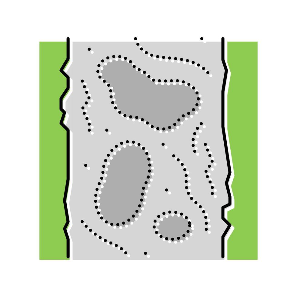 illustration vectorielle de l'icône de couleur macadam liée à l'eau vecteur