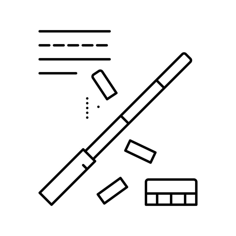 illustration vectorielle de l'icône de la ligne du pointeur de l'enseignant vecteur