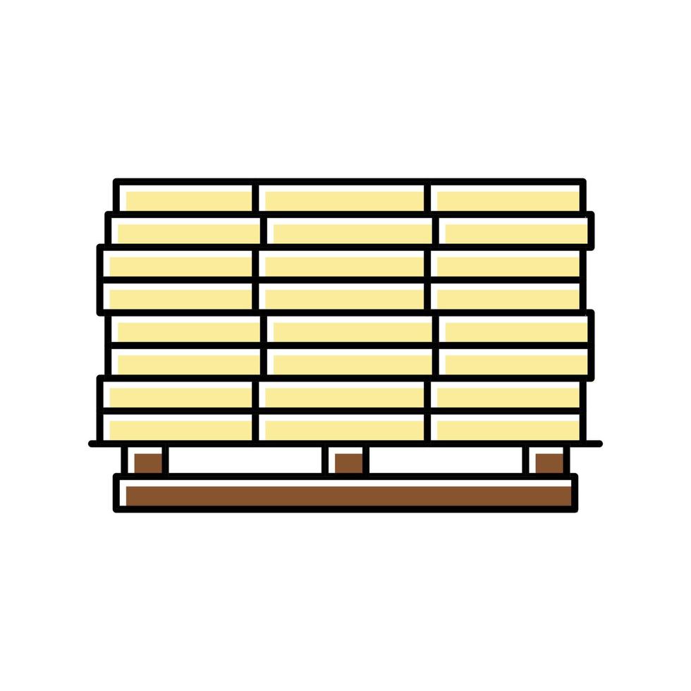 planches de bois sur palette couleur icône illustration vectorielle vecteur