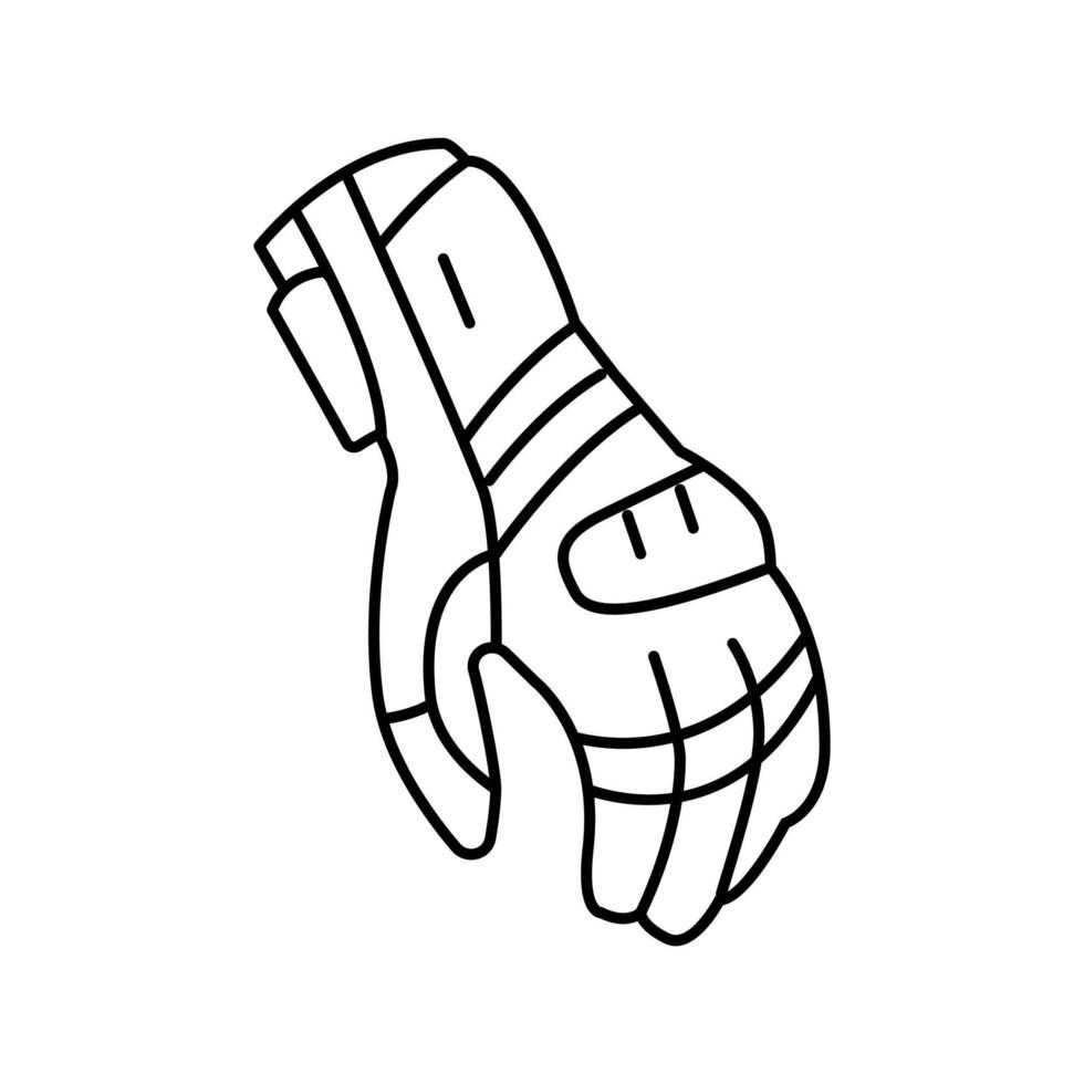 gants moto ligne icône illustration vectorielle vecteur