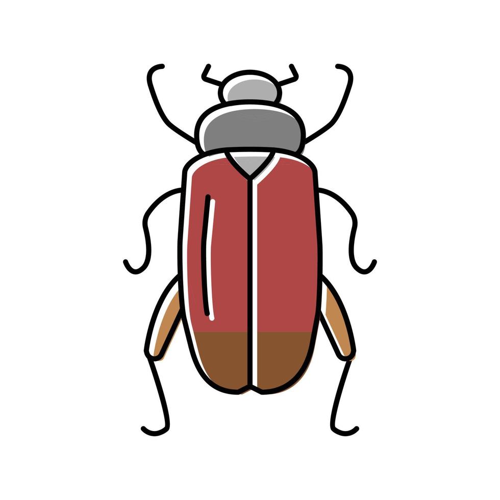 hanneton insecte couleur icône illustration vectorielle vecteur
