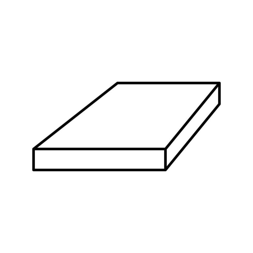 illustration vectorielle d'icône de ligne de profil métallique à barre plate vecteur