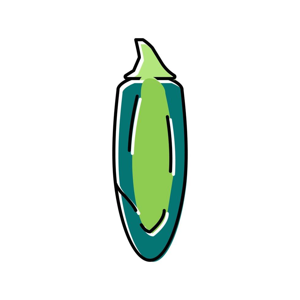 illustration vectorielle d'icône de couleur de piment jalapeno vecteur