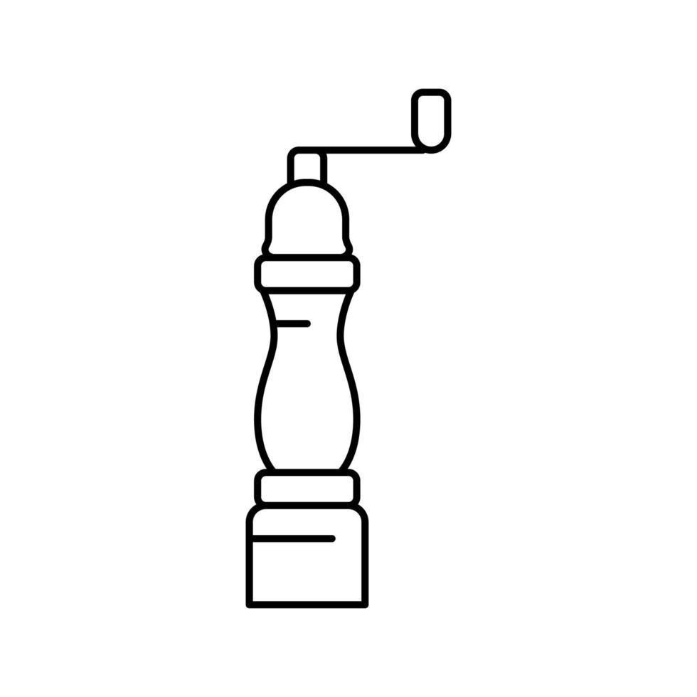 illustration vectorielle d'icône de ligne de moulin à main vecteur