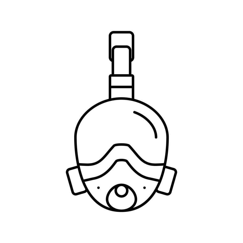 masque de plongée ligne icône illustration vectorielle signe vecteur