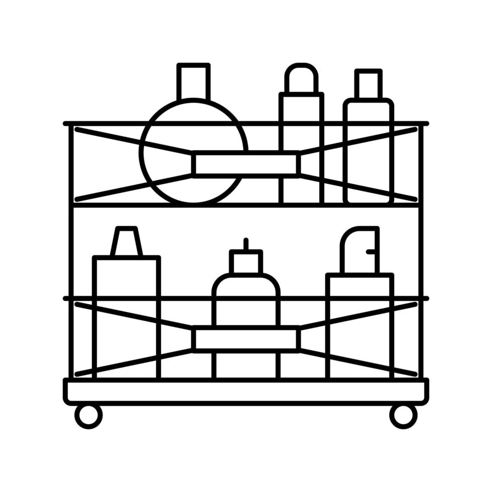 organisateur parfum cosmétique ligne icône illustration vectorielle vecteur