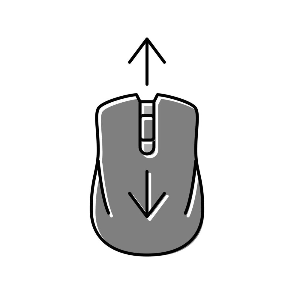 icône de couleur de défilement de la souris illustration vectorielle vecteur