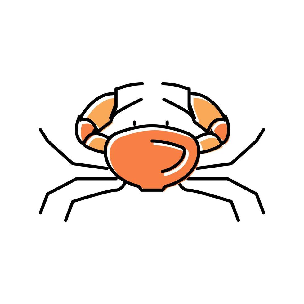 crabe fruits de mer couleur icône illustration vectorielle vecteur