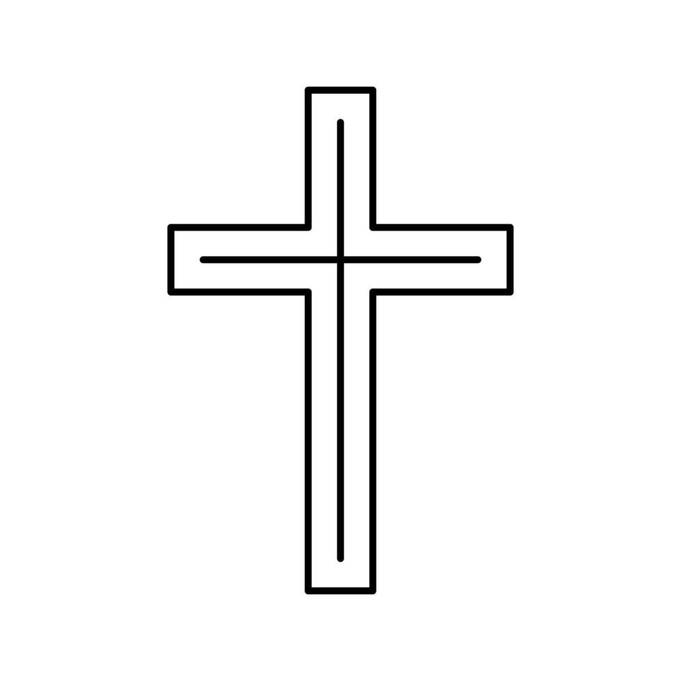 christianisme religion ligne icône illustration vectorielle vecteur